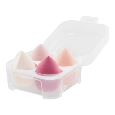 MODERNER-ONLINE-SHOP 4pcs Beauty Makeup Sponge with Storage Box Flawless Cosmetic Foundation Blender