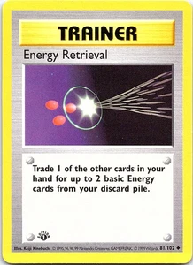 Energy Retrieval 081/102 - Base Set 1st Edition (Shadowless) - NM - Bild 1 von 2