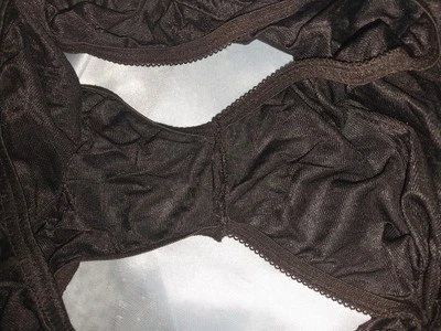 Bragas calzoncillos de pierna alta de nailon sedoso de colección EE. UU. talla L sedoso coño SIN algodón pin up 44 Foto 1 de 4