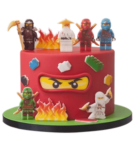 Lego Ninjago Tortendeko Set 15tlg 2D Kuchen Topper Party Deko Kindergeburtstag - Bild 1 von 11