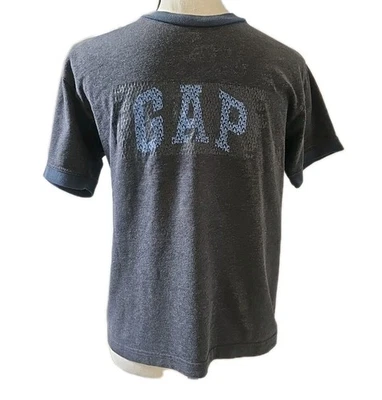 Gap Made For Kids Girls Grey And Blue Logo T- Shirt  Size 10 - Image 1 of 4