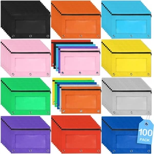 SpringFlower 100er Pack Federmäppchen für 3 Ringordner, Mappe Federmäppchen, 10... - Bild 1 von 7