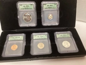 1937 1938-D Indian Head Nickels 1964 Five Coin Sets ICG Graded - Picture 1 of 8