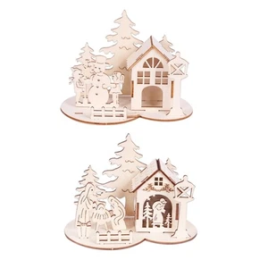 Handmade Puzzle TreeHouse Handicraft DIY Kits 3d Puzzle Christmas Tabletop Decor - Picture 1 of 9
