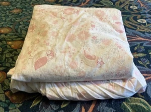 Pottery Barn Kids Full Top Flat and Fitted Sheet Set Owl Pink Floral - Picture 1 of 13