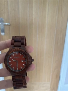 NEW BEWELL RED SANDALWOOD,NATURAL HANDMADE WOODEN BRACELET WATCH ZS-W020A - Picture 1 of 2