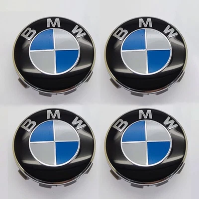 4PCS 68mm/2.7IN Wheel Center Hub Caps Logo Badge Emblem For BMW 1/3/5/7 Series Foto 1 de 4
