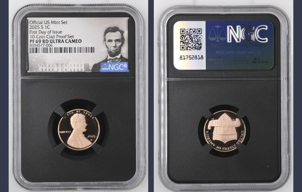 2025 S Lincoln Cent 1C NGC PF69 RD Ultra Cameo   Red Cent Penny  - Image 1 of 1