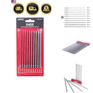 Juego de brocas de seguridad TORX resistentes a manipulaciones T7-T40 10 piezas acero alto - Imagen 1 de 7