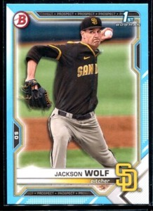 JACKSON WOLF 2021 Bowman Baseball SKY BLUE Parallel /499