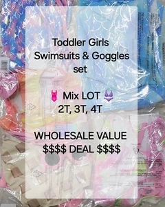 Mixed Clothing Lot Toddler Size Girls Swimsuit Wholesale Bulk Resale Brand New - Picture 1 of 3