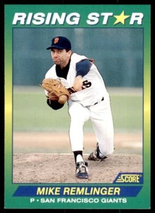 1992 Score Rising Stars Mike Remlinger Rookie San Francisco Giants #49 - Picture 1 of 2