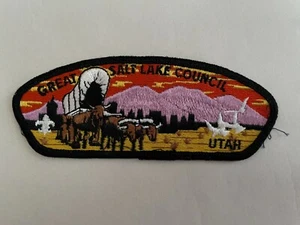 Boy Scout GREAT SALT LAKE Utah Council Strip Patch CSP Scouting Uniform Camp "B" - Picture 1 of 3
