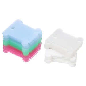 50Pcs Plastic Floss Bobbin Sewing Thread Card Board for Embroidery, Multicolor - Picture 1 of 5