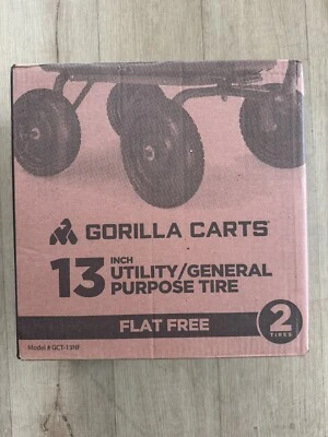 Gorilla carts 13 Inch No Flat Replacement Wheel (2 Pack) - Image 1 of 4
