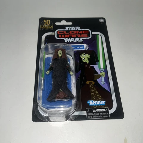 Star Wars Clone Wars Luminara Unduli 3.75” Vintage Collection Action Figure MOC Cover