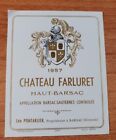 Etiquette de vin/ Wine Label FARLURET 1957 neuve