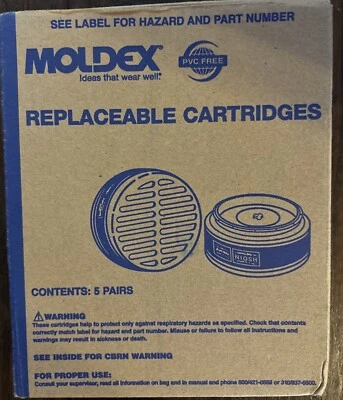 Moldex 8300 Organic Vapor/Acid Gas Respirator Cartridges, 10 Pack Exp. 12/2026