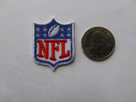 NFL LOGO SHIELD SMALL COLLAR JERSEY CAP JACKET VEST SHIRT HOODIE FOOTBALL PATCH Cover