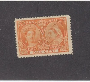 CANADA (MK776) # 51 VF-MLH 1cts 1897 QV DIAMOND JUBILEE / ORANGE CAT VALUE $40 - Picture 1 of 1