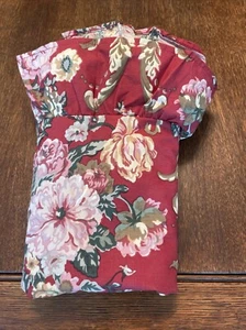 *NEW RARE RALPH LAUREN *Danielle RED Floral TWIN FLAT SHEET Marseille FLOWERS - Picture 1 of 3
