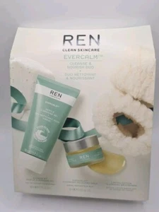 New Boxed REN Clean Skincare Evercalm Cleanse & Nourish Duo Gift Set - Picture 1 of 5