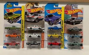 LOTE DE 12 CAMIONETAS PICKUP HOT WHEELS DATSUN 620 AZUL AMARILLO ZAMAC K-MART WALMART EX - Imagen 1 de 14