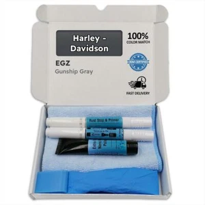 Touch up paint for Harley-Davidson Gray GUNSHIP EGZ Pen Stick Scratch Chip Fix - Picture 1 of 4
