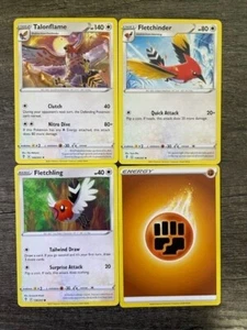 Pokemon Talonflame 140/203 Rare Fletchinder 139/203 Fletchling 138/203 + Energie - Bild 1 von 7