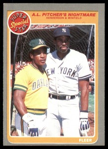 1985 Fleer Rickey Henderson/Dave Winfield #629 NM Or Better Oakland Athletics