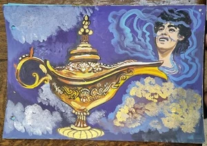 Maradona Aladdin Genius Magic Lamp Qatar world soccer cup painting - Picture 1 of 1