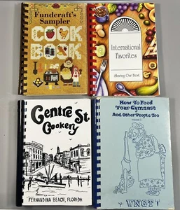 Lot of  4 Community Spiral Bound Cookbooks - Picture 1 of 14