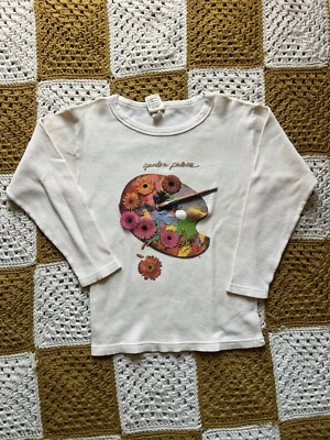 Camisa térmica vintage Artista años 90 “paleta jardín” marca Laberinto Hecha en EE. UU. Pequeña Foto 1 de 4