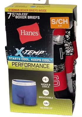 Hanes 7 Pack X-Temp Performance Boxer Briefs 4-Way Stretch Boys S M L XL ~NEW~ - Image 1 of 4