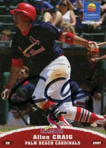 2007 Palm Beach Cardinals ALLEN CRAIG Signed Card autograph AUTO - Picture 1 of 1