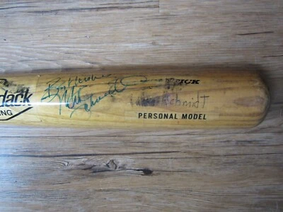 Mike Schmidt Autograph Signed Auto Cracked Baseball Bat Phillies JSA - Image 1 of 4