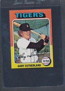 1975 Topps Mini #522 Gary Sutherland Tigers NM/MT *2076