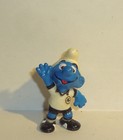 FUßBALL SCHLÜMPFE 1988 mit Emblemaufkleber *Einzelfiguren zur Auswahl* ORIGINAL