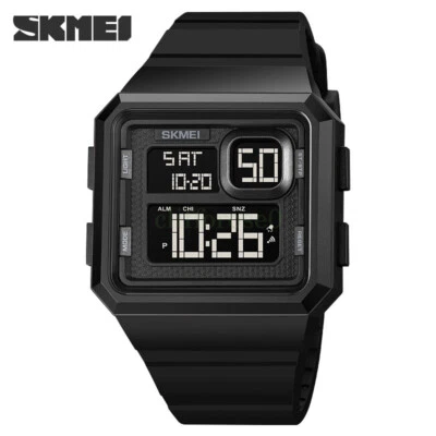 Men NEW Sport Watches Countdown Rectangle Watch for Boys Digital Wristwatch - image 1 of 4