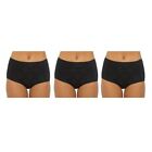 Ladies Maxi Briefs Womens Lace Front Full Coverage Knickers Underwear (3 PACK)