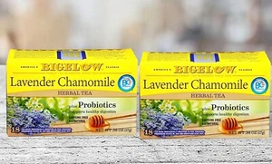 2 Bigelow Kamille & Lavendel Tee plus Probiotika je 18 Teebeutel - Bild 1 von 3