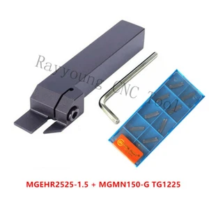 Inserto in carburo CNC 10P MGMN150-G TG1225 +1P portautensili scanalati MGEHR2525-1,5 - Foto 1 di 5