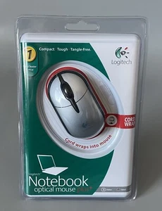 2004 Logitech Wired Notebook Optical Mouse Plus 931073-0403 — New Sealed - Picture 1 of 8