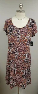 Ronni Nicole brugundy plum pullover stretch A line career dress Medium NWT - Picture 1 of 8