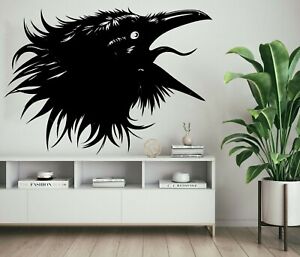Raven Crow Corbie Wings Birds Wall Vinyl Decal Sticker Room Art Decor TK854