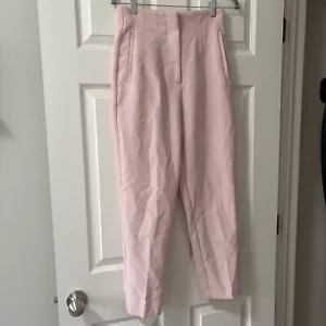 Zara Womens High Waist Tapered Legs Pink Pants Small Career Business - Picture 1 of 4