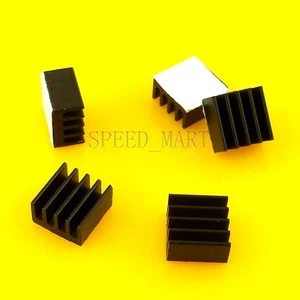 Disipador de calor negro 5 piezas para StepStick A4988 Chip IC adhesivo térmico 8,8*8,8*5 mm - Imagen 1 de 4