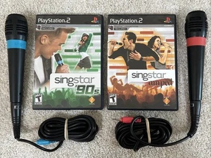 PS2 SingStar Bundle - 2 Games & 2 Microphones - NICE!! - Picture 1 of 11