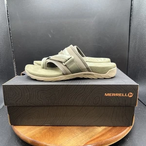 Merrell Womens Size 5 Terran 3 Cush Post Slide Green Olive Sandals J004590 - Picture 1 of 10