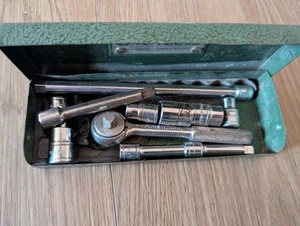 Vintage S-K 1/4" Drive Ratchet 40970 + Sockets, Extensions, Box - Bild 1 von 3